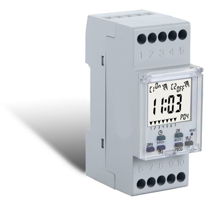 Wallair 1IO7281 Minuterie numérique programme hebdomadaire 3500 w IP20 réserve de marche A722762