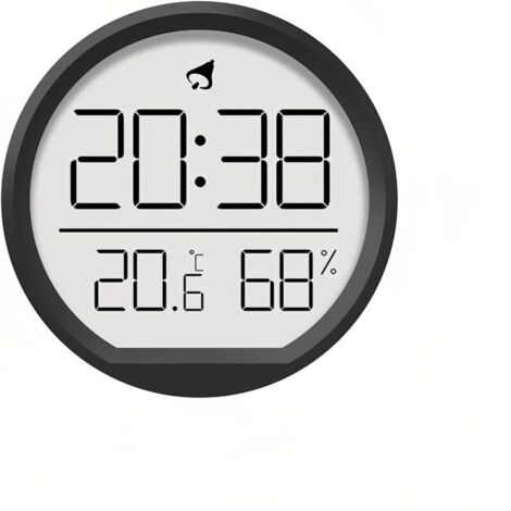 Horloge numérique LCD thermohygromètre Design magnétique suspendue Calendrier 12/24 heures pour la maison, la cuisine, le bureau