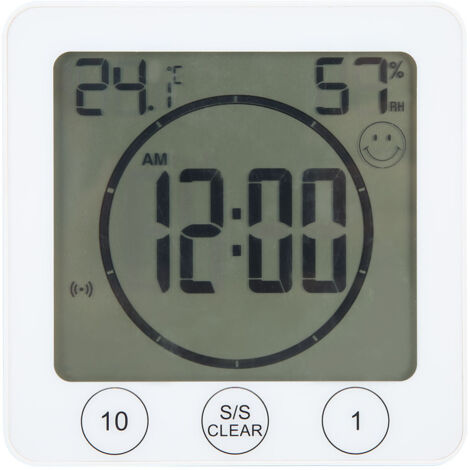 Horloge numérique multifonctionnelle d'hygromètre de thermomètre d'intérieur pour la cuisine de salle de bains à la maison
