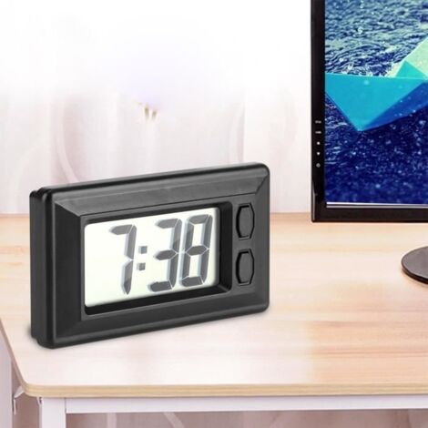 Horloge numérique Tableau de bord numérique LCD Tableau de bord de voiture Horloge électronique Date Heure linge pendule