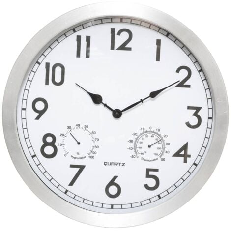 Horloge Olga d extérieur argent D40cm - Atmosphera créateur d'intérieur