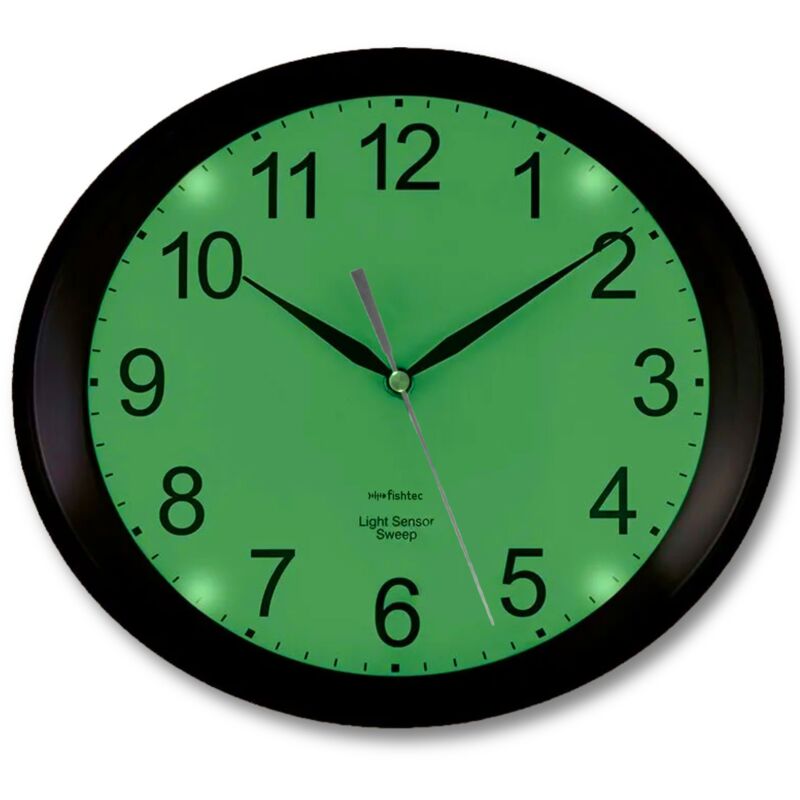 Horloge Ovale Luminescente 4 LED Détecteur d'obscurité Silencieuse Horloge Ovale Luminescente 4 LED Détecteur d'obscurité Silencieuse