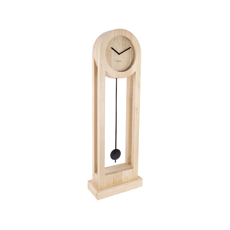 Horloge pendule Lena en bois - Bois - 30 x 11,5 x 100 cm Karlsson Naturel