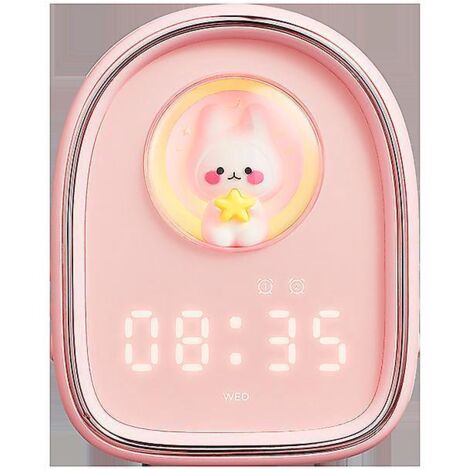 horloge Pour Enfants Capsule Spatiale Mignon Lapin Rveil Usb Synchronisation De Charge Led Applet Compte Rebours Atmosphre Lumire