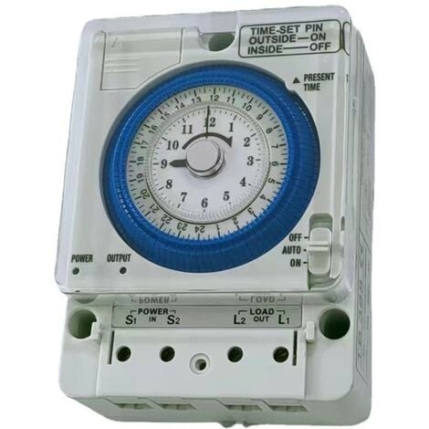 Horloge quotidienne analogique Commutateur de minuterie mécanique Commutateur d'heure