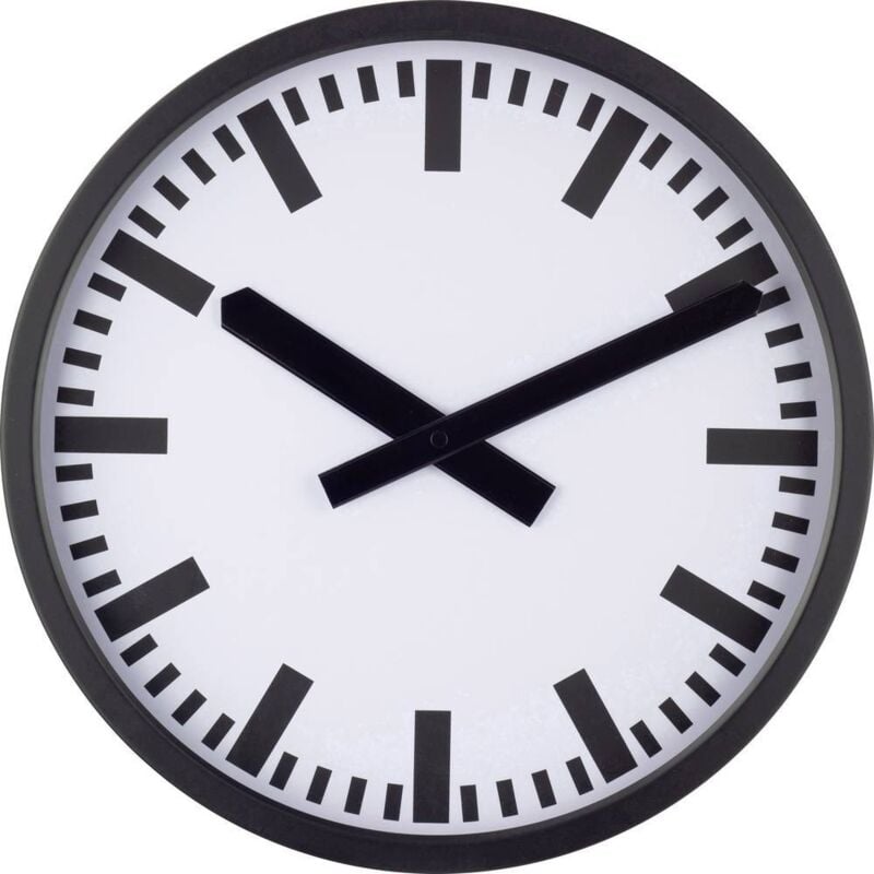 Horloge radiopilotée Eurotime 59540-05 35 cm x 35 mm x 5 cm noir (mat) radiopiloté(e) 1 pc(s)