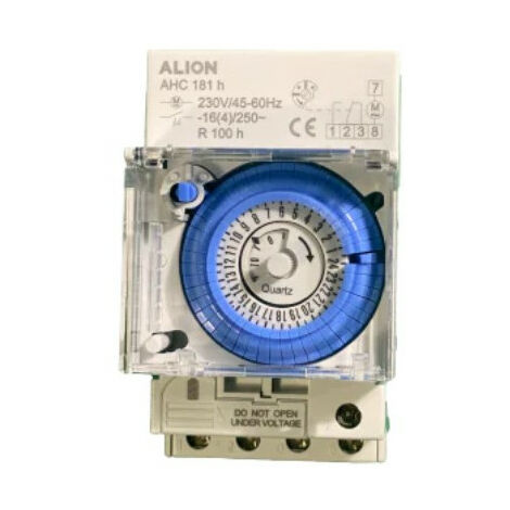 Horloge rail pour coffret électrique – Programmateur horaire 230V 16A – Intervalle de commutation 15 min – Compatible rail DIN – Rex Zeitschaltuhren