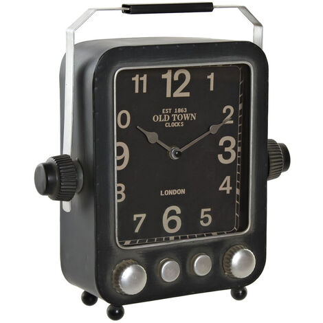 Horloge rétro en métal gris