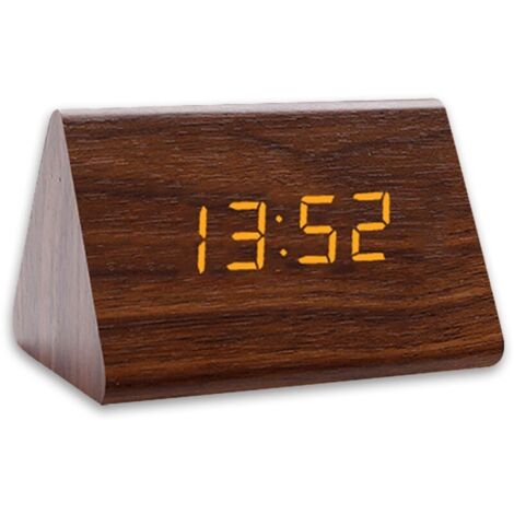 Horloge-Réveil Digitale à Écran LED - 3 Réglages d'Alarme Indépendants, Alimentation et Recharge par Port USB, Contrôle de l'Intensité Lumineuse et du Son