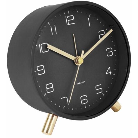 Horloge réveil en métal Lofty - Diam. 11 cm