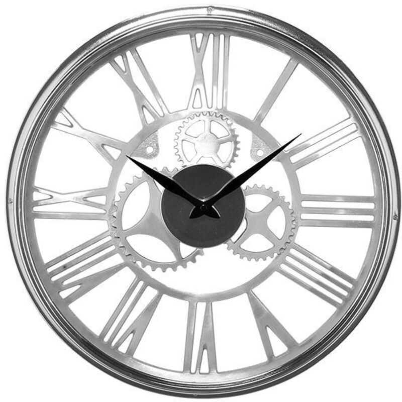 Horloge ronde sans fond mécanisme apparent 45cm