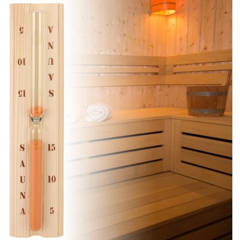 Horloge Sablier en Bois Résistant à la Chaleur pour Sauna et Spa - Minuterie de Sable Précise