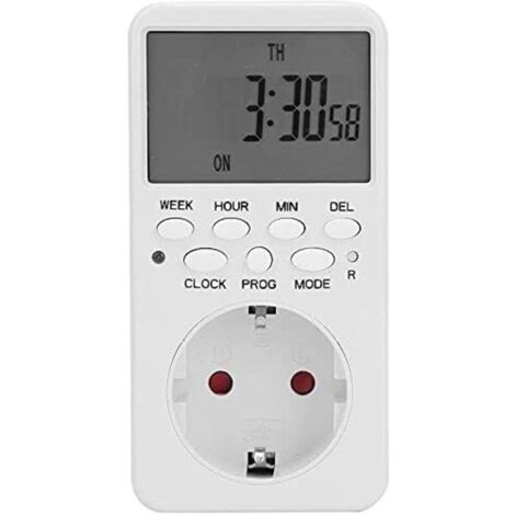 Horloge, sonnerie et minuterie pour tableau électriquePrise de minuterie numérique programmable à cycle automatique de 7 jours 1m  99h99m
