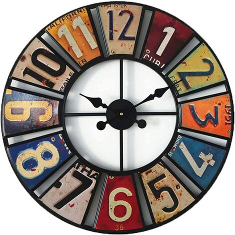Horloge suspendue moderne, décoration universelle de 30 cm de large silencieuse sans dégoulinant le quartz intérieur rond