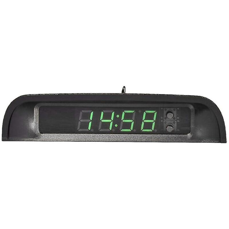 Horloges de voiture avec affichage nocturne, thermomètre, montre numérique à coller interne automatique, alimentée par l'énergie solaire, 24 heures