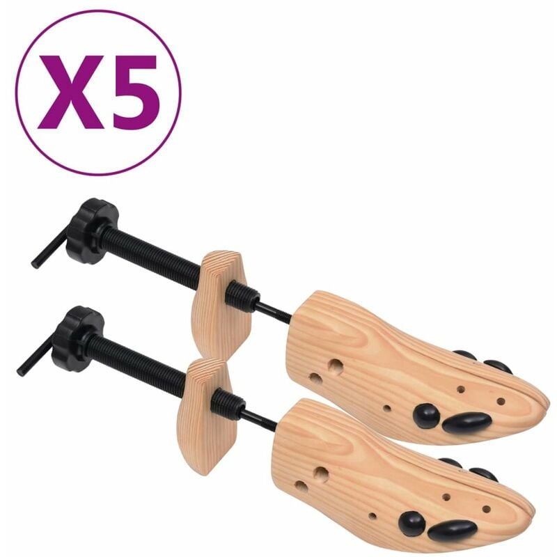 

Hormas de zapatos 5 pares madera maciza de pino numero 41-46