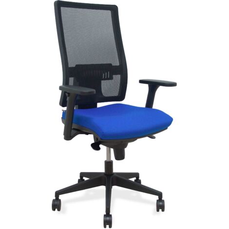 Horna sincro chair black mesh back black bali blue arms 3D roulettes 65mm