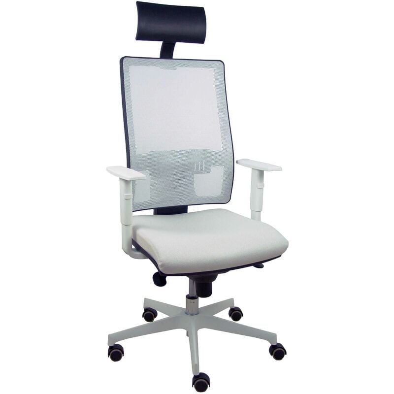 Horna sincro chair white mesh bali white white arms white base white castors park