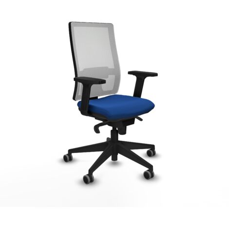 Horna sincro malla blanca similpiel azul brazos 2D base piramidal  ruedas 65mm engomadas