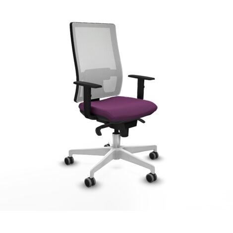 Horna sincro malla blanca similpiel morado brazos 1D base blanca  ruedas 65mm engomadas