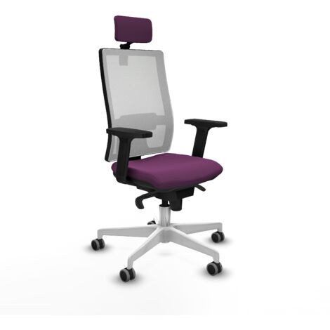 Horna sincro malla blanca similpiel morado brazos 2D base blanca cabecero 2D ruedas 65mm engomadas