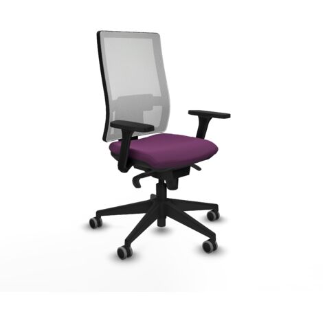 Horna sincro malla blanca similpiel morado brazos 3D base piramidal  ruedas 65mm engomadas