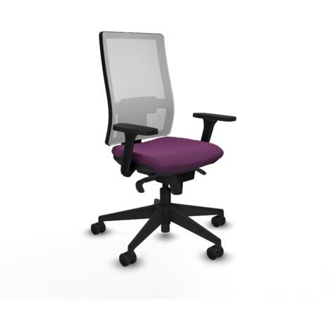 Horna sincro malla blanca similpiel morado brazos 3D base piramidal  ruedas 65mm nailon