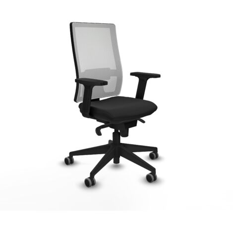 Horna sincro malla blanca similpiel negro brazos 2D base piramidal  ruedas 65mm engomadas