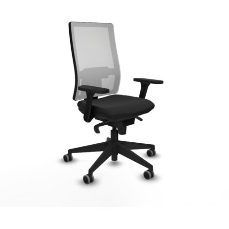 Horna sincro malla blanca similpiel negro brazos 3D base piramidal  ruedas 65mm engomadas