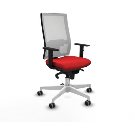 Horna sincro malla blanca similpiel rojo brazos 1D base blanca  ruedas 65mm engomadas