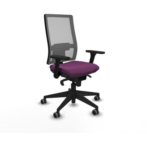 Horna sincro malla gris similpiel morado brazos 3D base piramidal  ruedas 65mm engomadas