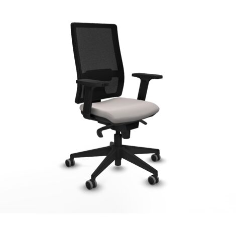 Horna sincro malla negra similpiel blanco brazos 2D base piramidal  ruedas 65mm engomadas