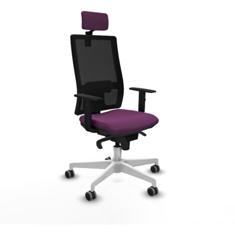 Horna sincro malla negra similpiel morado brazos 1D base blanca cabecero 2D ruedas 65mm engomadas
