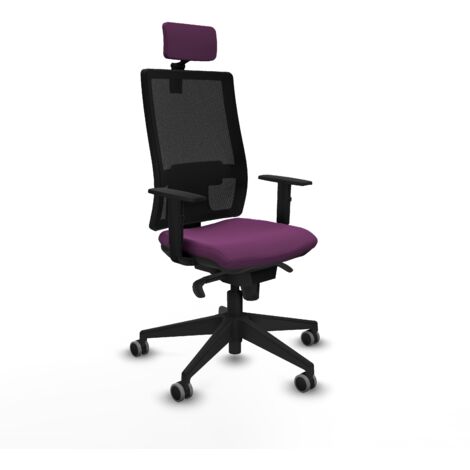 Horna sincro malla negra similpiel morado brazos 1D base piramidal cabecero 2D ruedas 65mm engomadas