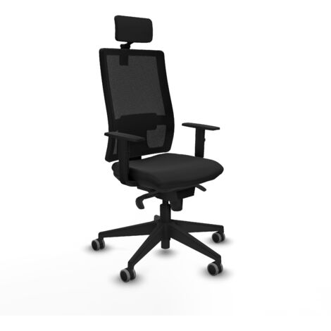 Horna sincro malla negra similpiel negro brazos 1D base piramidal cabecero 2D ruedas 65mm engomadas
