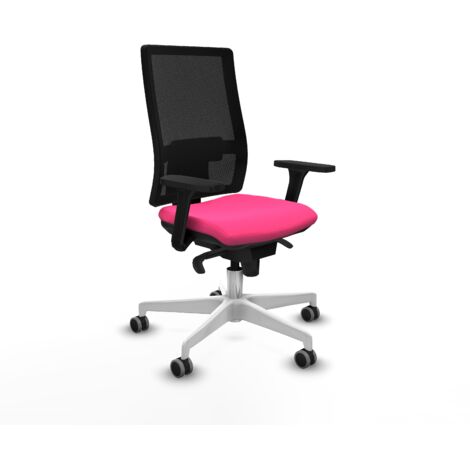 Horna sincro malla negra similpiel rosa brazos 3D base blanca  ruedas 65mm engomadas