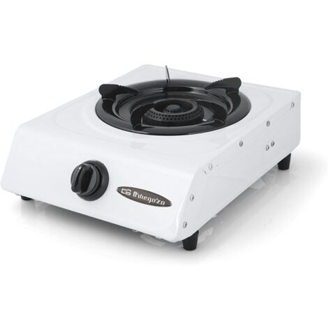 Hornillo a gas 1 quemador  Gas butano/propano  Cuerpo inoxidable  Cocina portátil  Encendido piezoeléctrico