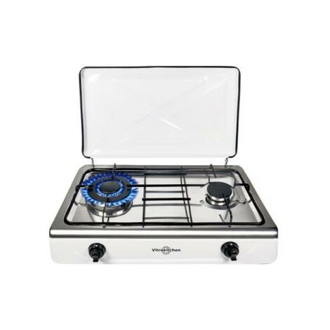 Hornillo de Gas 2 Fuegos Vitrokichen 252BB Butano Blanco 1179334