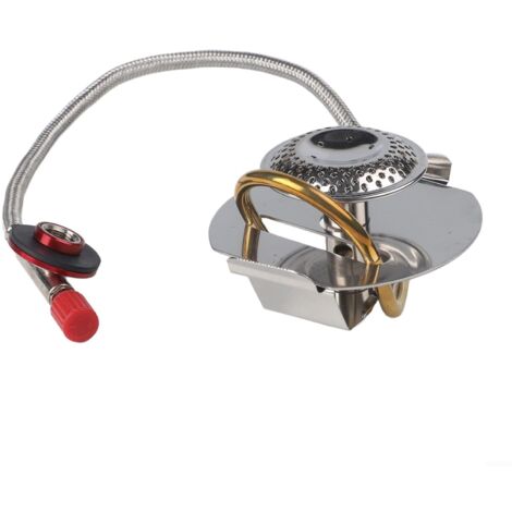 Hornillo de gas portátil para exteriores: hornillo de gas eficiente para acampar con quemador dividido resistente al viento para uso en exteriores y senderismo.