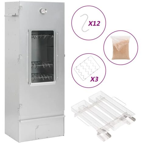 Horno ahumador de BBQ con generador humo frío acero galvanizado