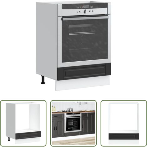 Horno de cocina -  Mueble de horno Porto negro madera reconstituida