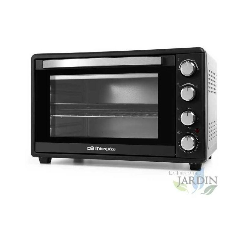 Horno de Convección Orbegozo 45 litros. Potencia: 2000 w. Selector de temperatura de 100 - 230°C.