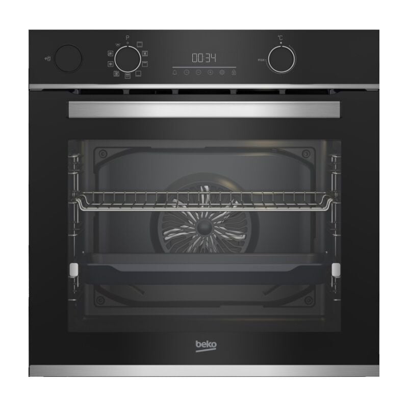 Beko - Horno de empotrar multifunción de 60cm con pirólisis de acero inoxidable - BBIS13300XPE-1