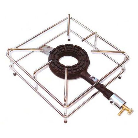 Horno de gas GLP de 4 patas cromado 40x40