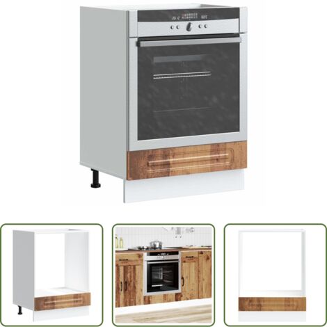 Horno -  Mueble de horno Kalmar madera antigua madera reconstituida