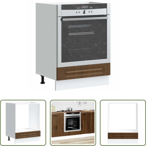 Horno -  Mueble de horno Kalmar marrón roble madera reconstituida