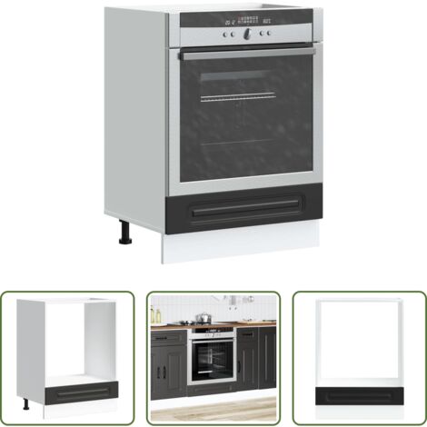 Horno -  Mueble de horno Kalmar negra madera reconstituida
