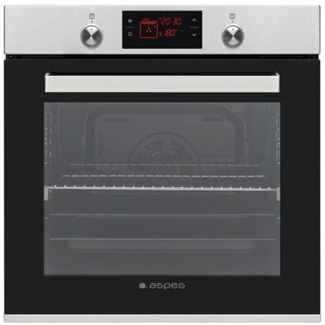 Horno Multifunción 59,5cm ASPES AHE1300X 78L Limpieza Vapor Guía