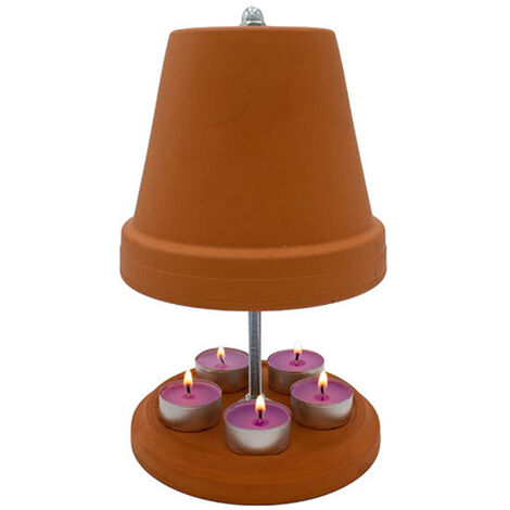 Horno para velas de té de doble pared para calentar Estufa para velas de té Calentador de mesa con velas o hasta Horno para velas de té de doble pared para calentar Estufa para velas de té Calentador