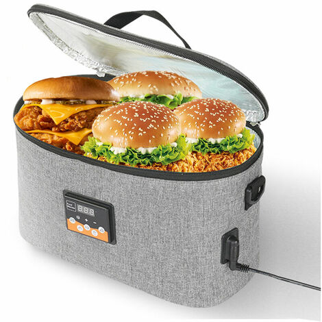 Horno portátil de 12V para coche, calentador de alimentos, Mini horno Personal con pantalla Digital, temperatura preestablecida, 8L, caja de almuerzo con calefacción eléctrica para coche